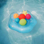 Set 6 giocattoli bagno bambini in gomma morbida