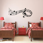 Adesivo murale note musicali in PVC opaco rimovibile