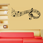 Adesivo murale note musicali in PVC opaco rimovibile