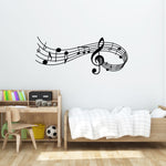 Adesivo murale note musicali in PVC opaco rimovibile