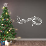 Adesivo murale note musicali in PVC opaco rimovibile
