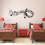 Adesivo murale note musicali in PVC opaco rimovibile