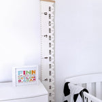 Adesivo da parete in legno con righello crescita bambini