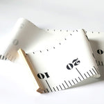Adesivo da parete in legno con righello crescita bambini