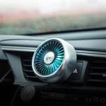 Mini ventilatore elettrico USB per auto con luce