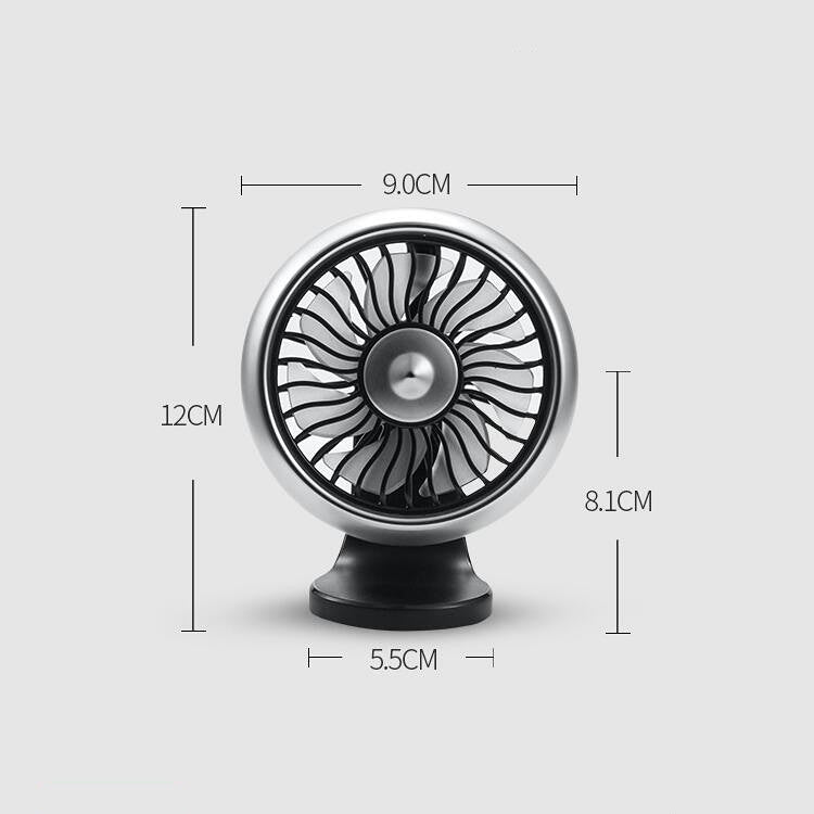 Mini ventilatore elettrico USB per auto con luce