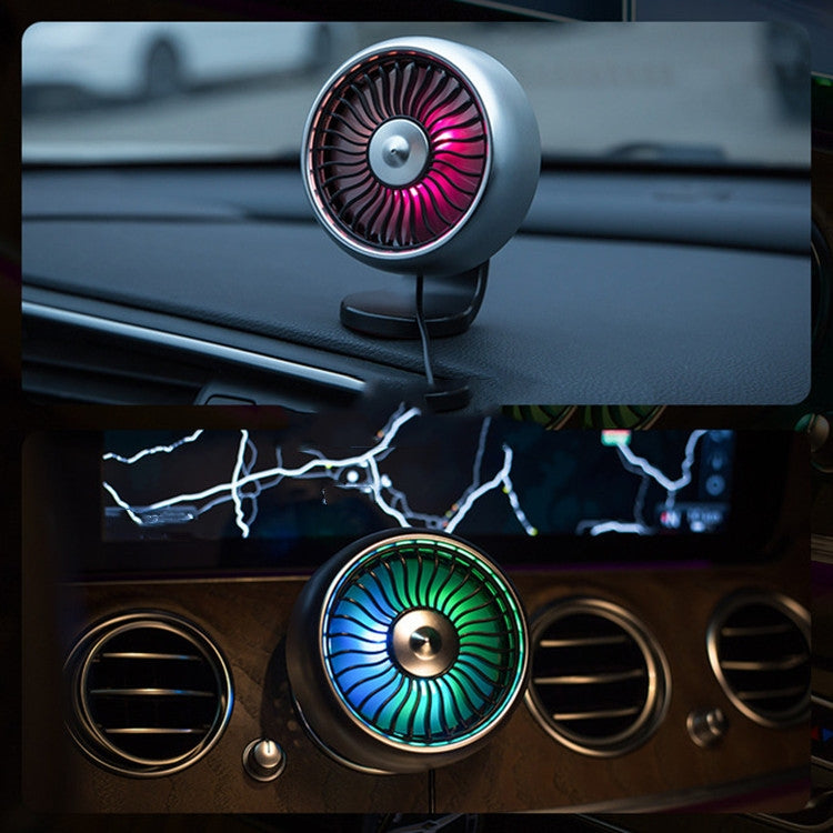 Mini ventilatore elettrico USB per auto con luce