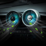 Mini ventilatore elettrico USB per auto con luce