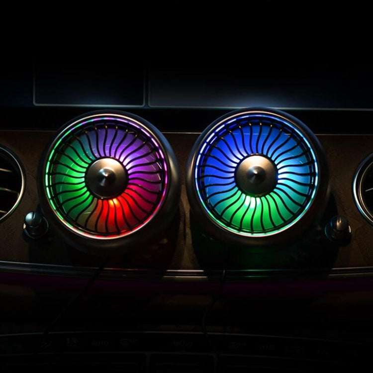 Mini ventilatore elettrico USB per auto con luce