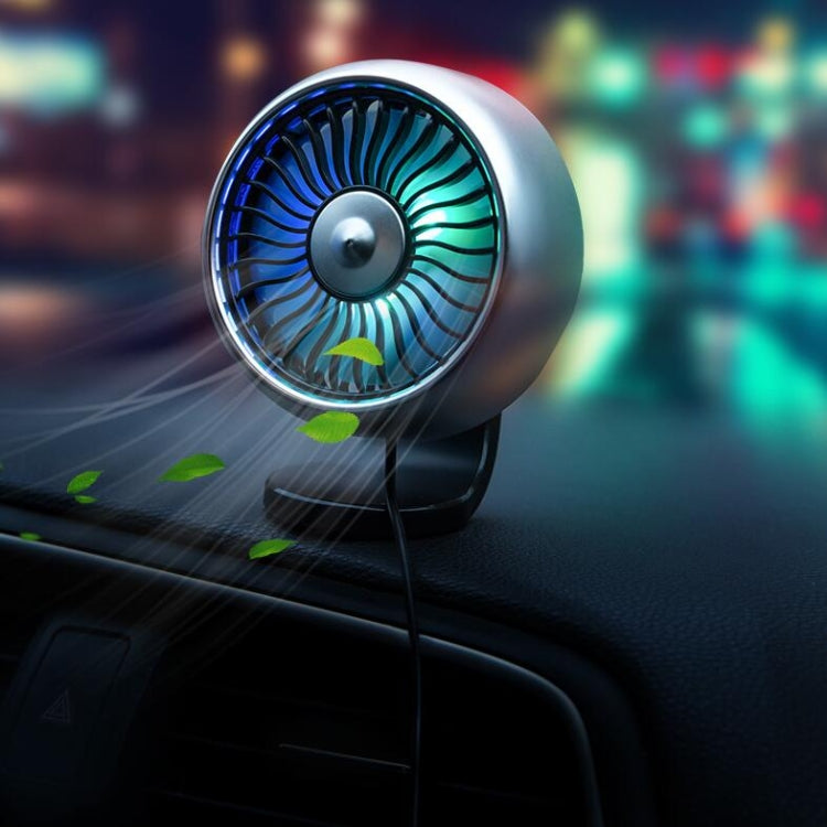 Mini ventilatore elettrico USB per auto con luce