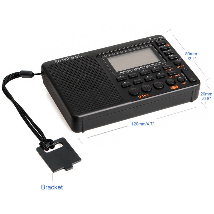 Retekess V-115 Radio portatile FM AM con lettore MP3