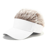Berretto da baseball con parrucca unisex in cotone