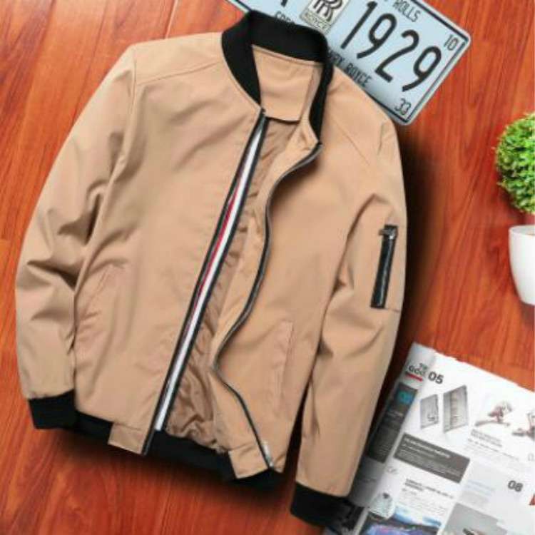 Giacca da uomo casual con cerniera slim fit streetwear