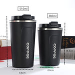 Tazza termica da viaggio in acciaio inox 304 380ml/510ml