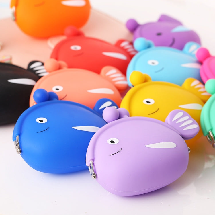 Portamonete in silicone con mini pesce cartone animato