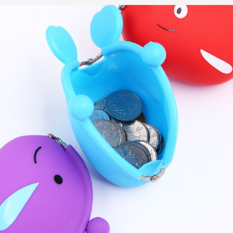 Portamonete in silicone con mini pesce cartone animato