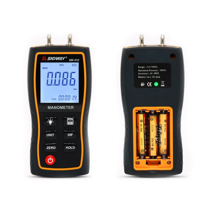 Tester digitale di pressione differenziale SNDWAY SW512 - immagine 3