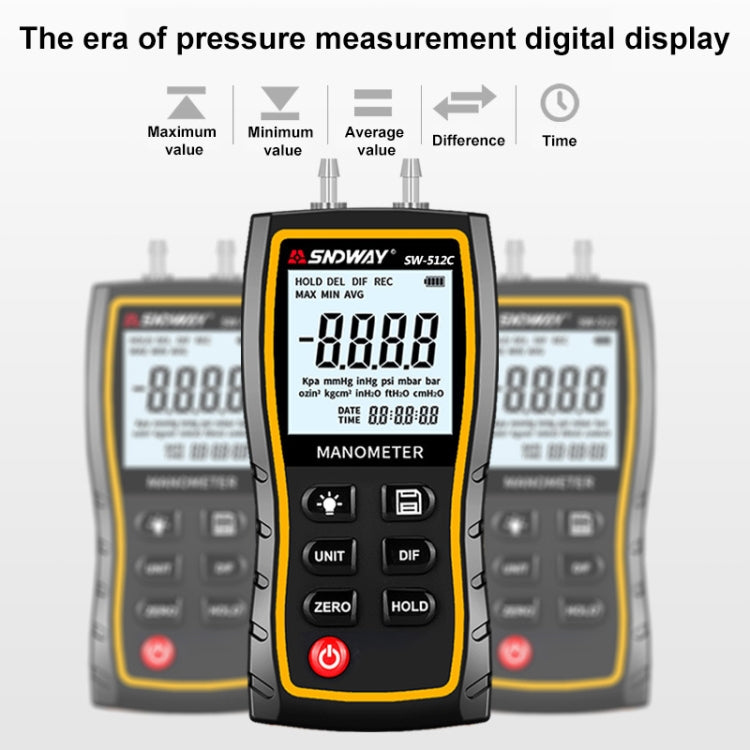 Tester digitale di pressione differenziale SNDWAY SW512 - immagine 7