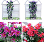 Fiore artificiale giglio appeso a parete 80 cm
