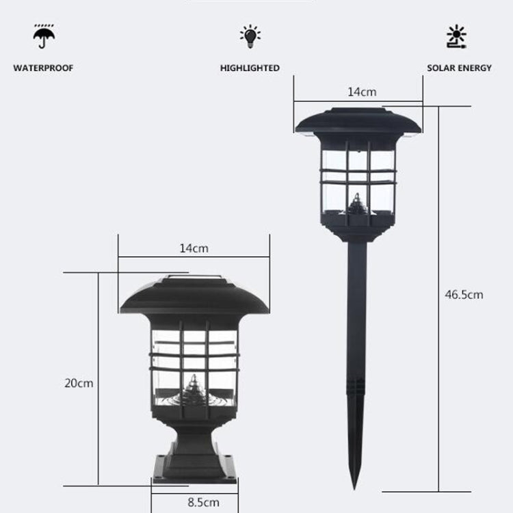Lampada da parete solare impermeabile per giardino 5W