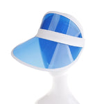 Visiera parasole trasparente in PVC regolabile 2 pezzi