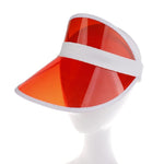 Visiera parasole trasparente in PVC regolabile 2 pezzi