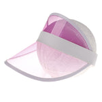 Visiera parasole trasparente in PVC regolabile 2 pezzi