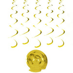 Ornamenti a spirale in PVC 70 cm con paillettes 5 pezzi