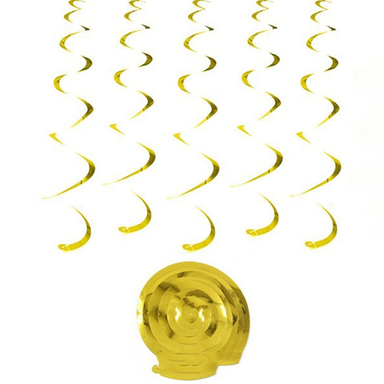 Ornamenti a spirale in PVC 70 cm con paillettes 5 pezzi