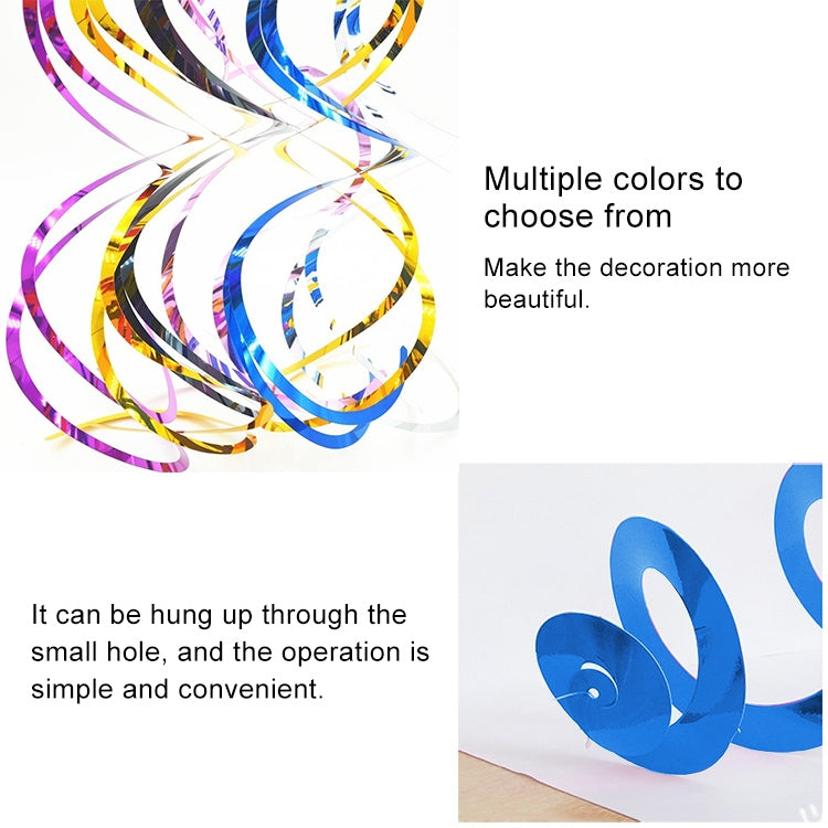 Ornamenti a spirale in PVC 70 cm con paillettes 5 pezzi