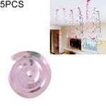 Ornamenti a spirale in PVC 70 cm con paillettes 5 pezzi