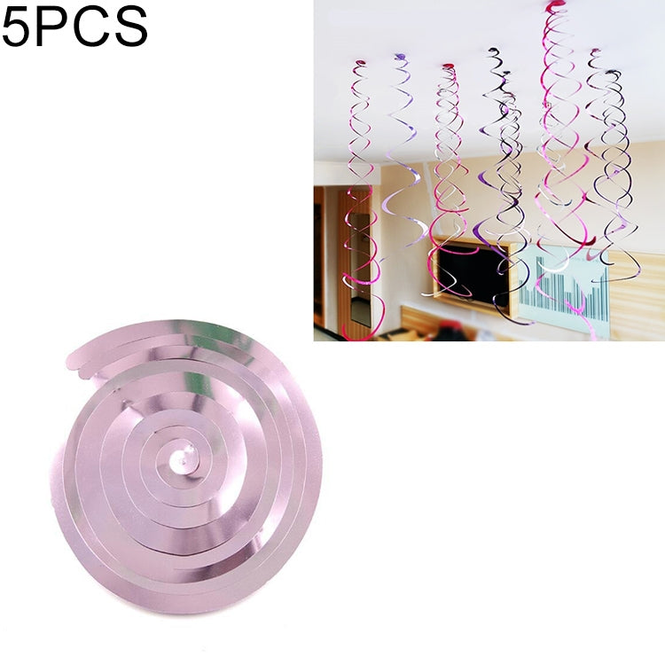 Ornamenti a spirale in PVC 70 cm con paillettes 5 pezzi