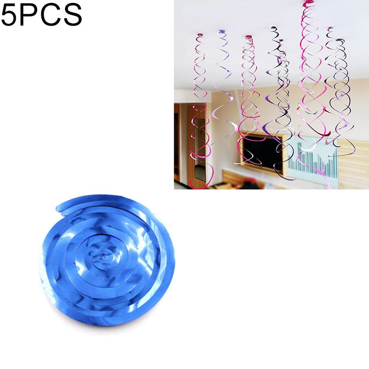Ornamenti a spirale in PVC 70 cm con paillettes 5 pezzi