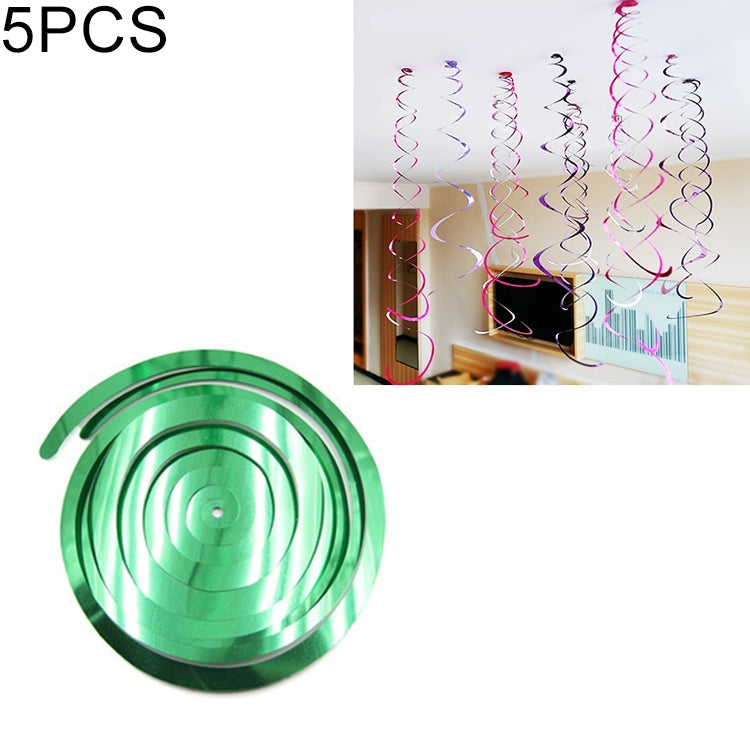 Ornamenti a spirale in PVC 70 cm con paillettes 5 pezzi