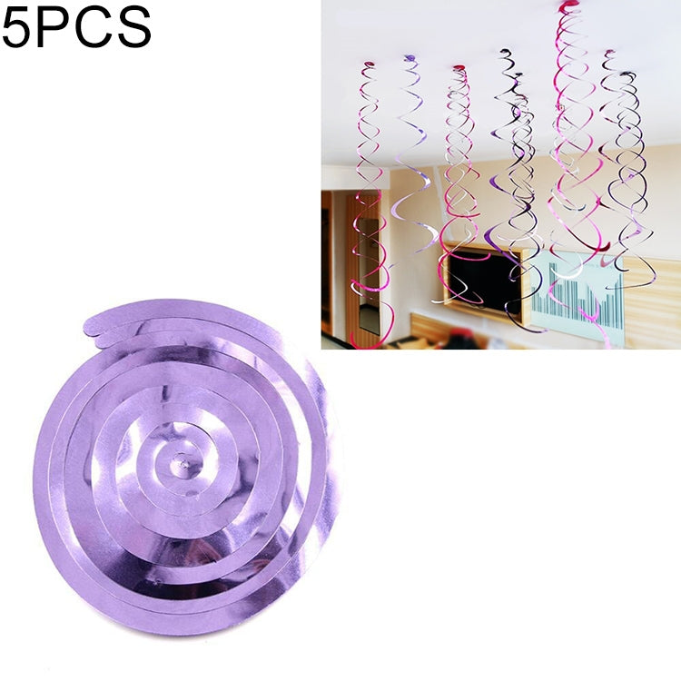 Ornamenti a spirale in PVC 70 cm con paillettes 5 pezzi