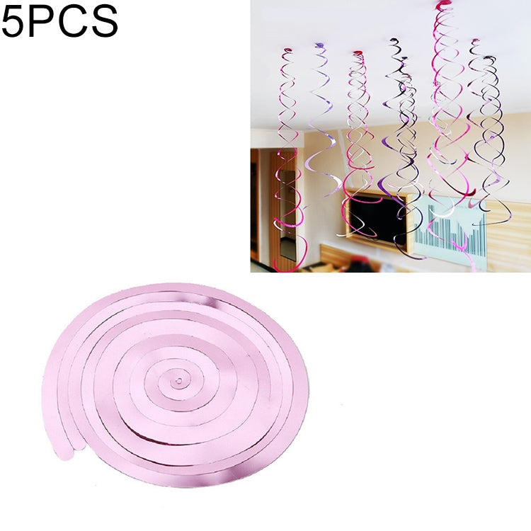 Ornamenti a spirale in PVC 70 cm con paillettes 5 pezzi
