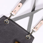 Grembiule in tela spessa con cinturino in pelle 80x56 cm