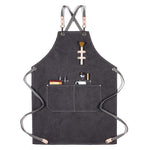Grembiule in tela spessa con cinturino in pelle 80x56 cm
