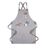 Grembiule in tela spessa con cinturino in pelle 80x56 cm