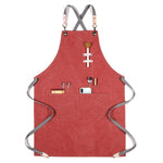 Grembiule in tela spessa con cinturino in pelle 80x56 cm