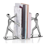 Fermalibri decorativi a coppia in metallo 22 x 20 cm