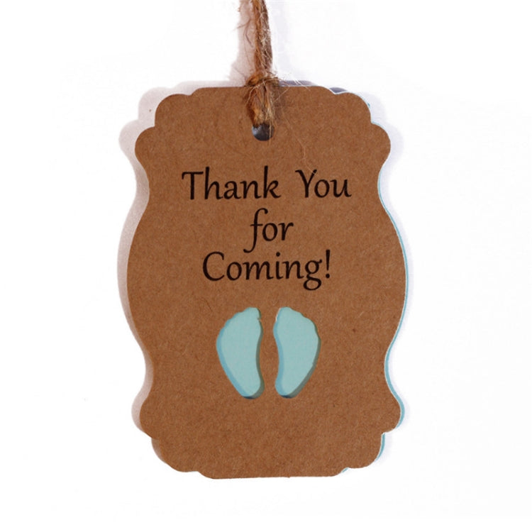 Etichette festa baby shower in carta kraft 50 pezzi