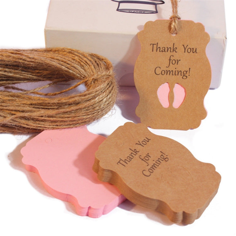Etichette festa baby shower in carta kraft 50 pezzi