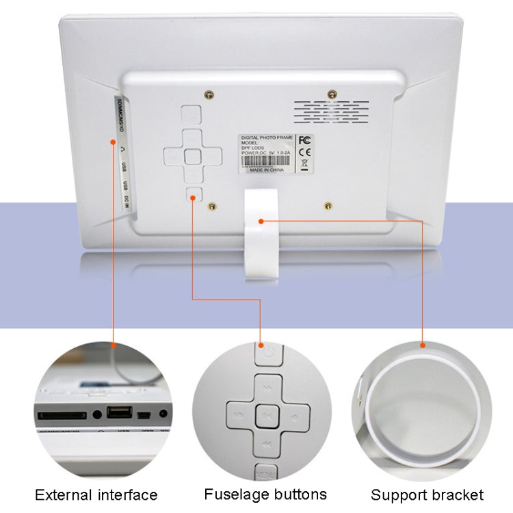 Cornice digitale LED 10,1 pollici con telecomando e memoria SD