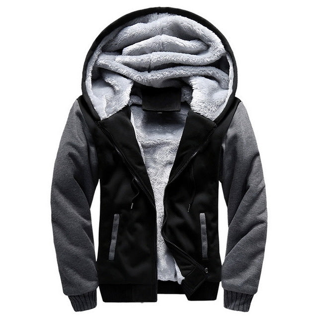 Parka invernale uomo con cappuccio antivento caldo
