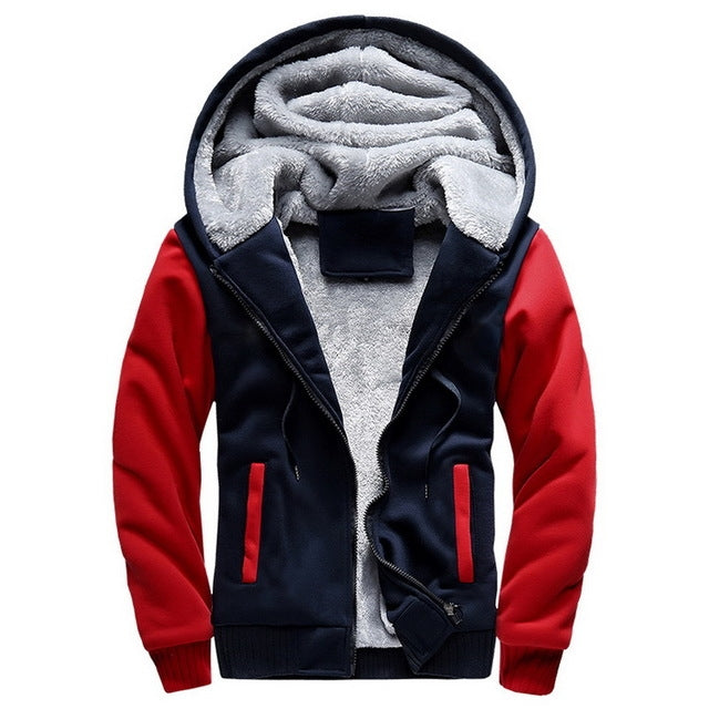 Parka invernale uomo con cappuccio antivento caldo