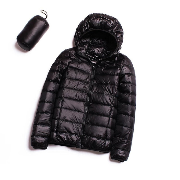 Parka donna in piumino d'anatra bianco ultra leggero