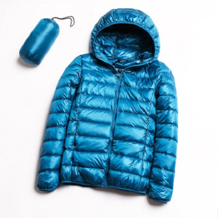 Parka donna in piumino d'anatra bianco ultra leggero