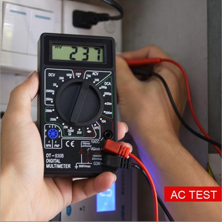 Multimetro digitale DT830B con display LCD e test diodi - immagine 8