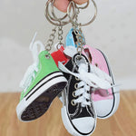 Ciondolo portachiavi sneaker mini scarpe in tela 2 pezzi